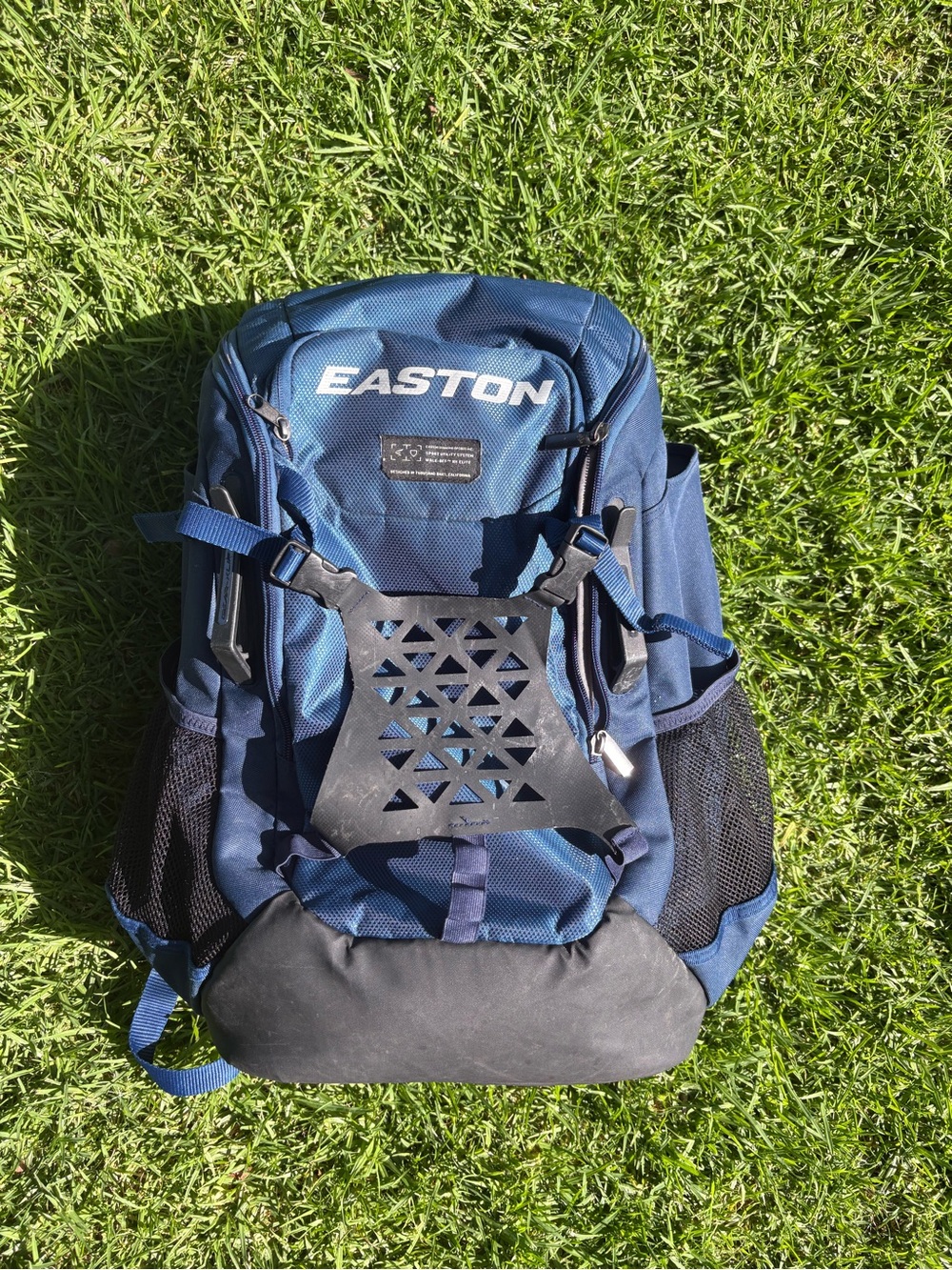 Easton Navy Blue and Black Backpack